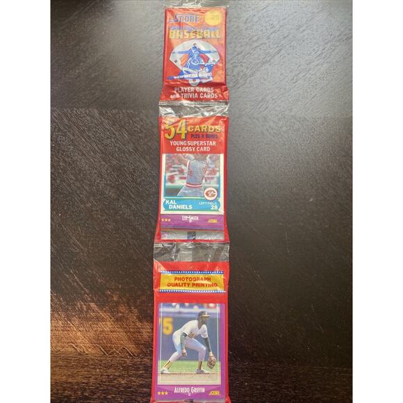 SCORE 1988 MLB Baseball Rack Pack Factory Sealed 54 Cards - Picture 1 of 6